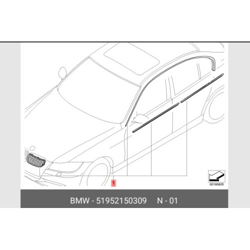 مجموعة معدات إضافية من BMW Chrome Exterieur 51952150309