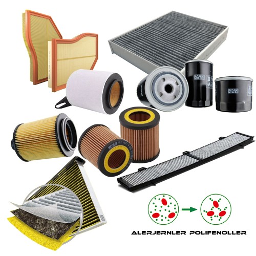 طقم صيانة بي ام دبليو مرشحات زيت الهواء وحبوب اللقاح E90 F20 F21 F22 F23 F45 F46 F87 F10 M2 11427000004
