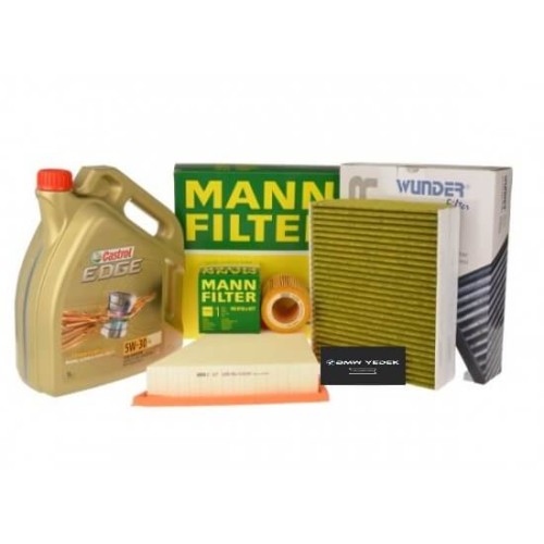 Bmw F10 Case 520i Kit Filtros Mantenimiento Periódico Aceite Castrol