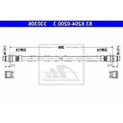 BMW E30 E32 E34 E36 Manguera de freno trasero compacta 34321159878 ATE