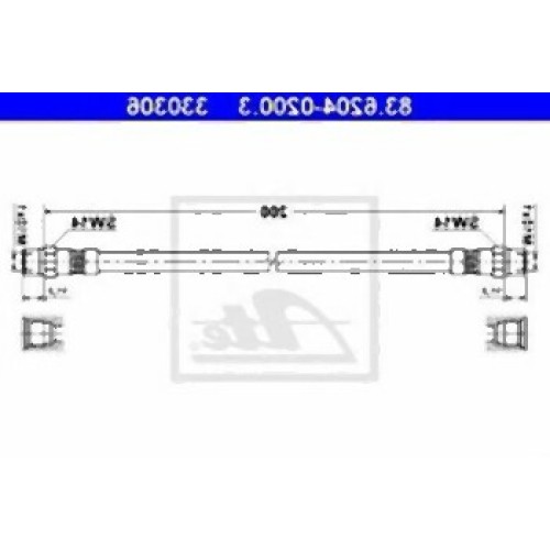 BMW E30 E32 E34 E36 خرطوم الفرامل الخلفي المدمج 34321159878 ATE