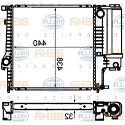 BMW E30 E36 Z3 Radiador Aire acondicionado manual 17111728907 BHR