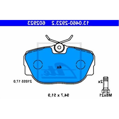 وسادات الفرامل الأمامية BMW E30 34111161347 ATE