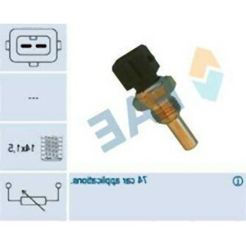 BMW E32 E34 E36 E38 Sensor de Temperatura Doble Negro 12621710535 FAE