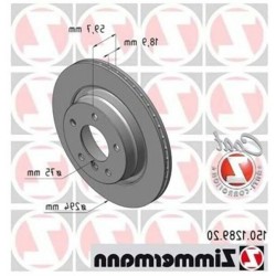 BMW E36 E46 طقم هواء قرص الفرامل الخلفي 34216855155 زيمرمان