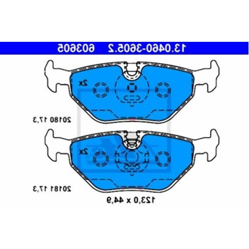 وسادات الفرامل الخلفية BMW E36 E46 E85 E86 34216778168 ATE