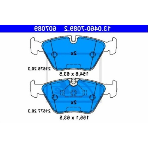 وسادات الفرامل الأمامية BMW E39 34116761278 ATE