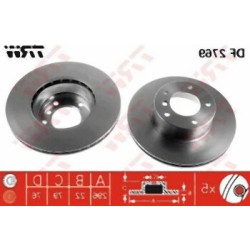 Juego de discos de freno delantero BMW E39 34116767061 TRW