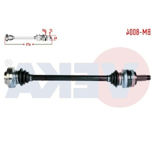 BMW E46 عمود المحور الخلفي الأيمن 33211229588 VEKA