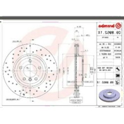 BMW E46 E85 E86 330 Juego de aire de disco de freno delantero 34116864047 BREMBO
