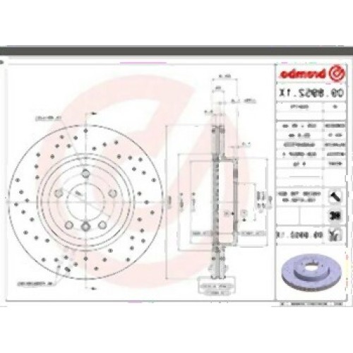 مجموعة هواء قرص الفرامل الأمامية BMW E46 E85 E86 330 34116864047 BREMBO
