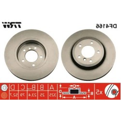 BMW E46 E85 E86 330 Kit de aire de disco de freno delantero 34116864047 TRW