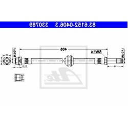 خرطوم الفرامل الأمامية BMW E46 E85 E86 34321164312 ATE