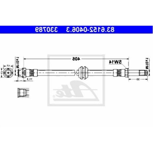 خرطوم الفرامل الأمامية BMW E46 E85 E86 34321164312 ATE