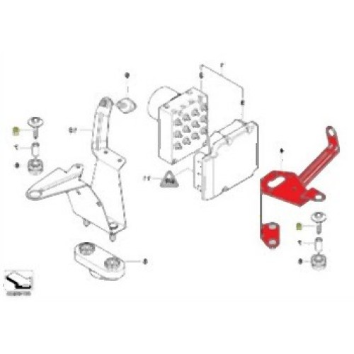 Soporte del ordenador de freno BMW E46 34516750966