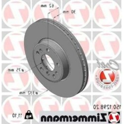 مجموعة أقراص الفرامل الأمامية BMW E53 E83 34116859679 ZIMMERMANN
