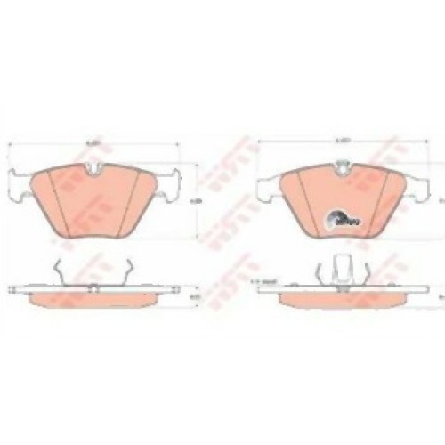 BMW E60 E61 E63 E64 E65 E66 E84 E89 E90 E91 E92 E93 وسادات الفرامل الأمامية 34116794913 TRW