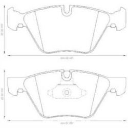 وسادات الفرامل الأمامية BMW E60 E61 E84 E89 E90 E91 E92 E93 34116763617 JURID