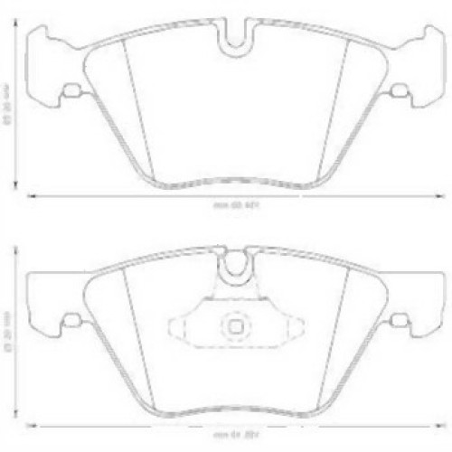 وسادات الفرامل الأمامية BMW E60 E61 E84 E89 E90 E91 E92 E93 34116763617 JURID