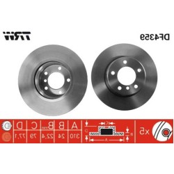 مجموعة أقراص الفرامل الأمامية BMW E60 E61 34116864059 TRW