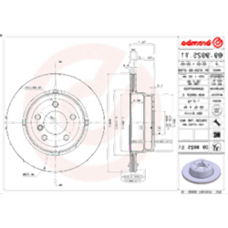 مجموعة أقراص الفرامل الخلفية BMW E70 E71 F15 F16 34216793247 BREMBO