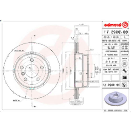مجموعة أقراص الفرامل الخلفية BMW E70 E71 F15 F16 34216793247 BREMBO