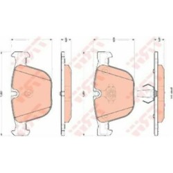 وسادات الفرامل الخلفية الرياضية BMW E70 E71 F15 F16 M 34216794879 TRW