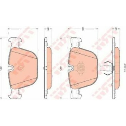 وسادات الفرامل الخلفية الرياضية BMW E70 E71 F15 F16 M 34216794879 TRW