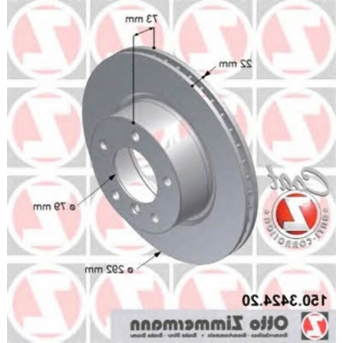 مجموعة أقراص الفرامل الأمامية BMW E81 E82 E87 E88 E90 34116854997 ZIMMERMANN