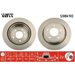 BMW E81 E84 E87 E90 E91 E92 E93 مجموعة قرص الفرامل الخلفية 34216864901 TRW