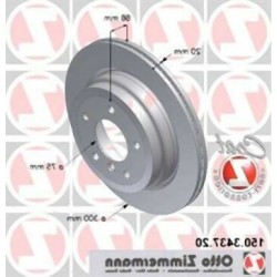 BMW E81 E84 E87 E90 E91 E92 E93 مجموعة أقراص الفرامل الخلفية 34216864901 ZIMMERMANN
