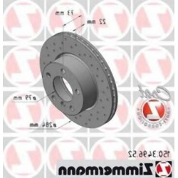 BMW E81 E87 F20 F21 F22 F23 مجموعة قرص الفرامل الأمامية نوع رياضي 34116854996 ZIMMERMANN