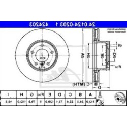 BMW E81 E82 E84 E87 E88 E90 E91 E92 E93 مجموعة قرص الفرامل الأمامية 34116854999 ATE