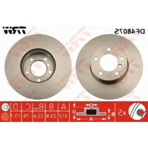 BMW E81 E82 E84 E87 E88 E90 E91 E92 E93 مجموعة قرص الفرامل الأمامية 34116854999m TRW