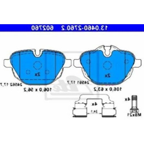 BMW E89 F10 F11 F25 F26 G01 G02 G05 G06 G11 G12 G30 G31 G32 وسادة الفرامل الخلفية 34216796741 ATE