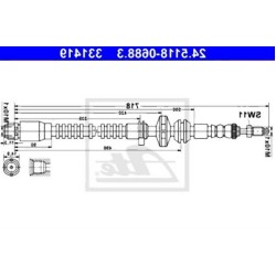 خرطوم الفرامل الأمامية BMW F01 F02 F06 F07 F10 F11 F12 F13 34326775261 ATE