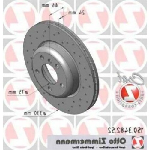 مجموعة أقراص الفرامل الأمامية BMW F10 F11 من النوع الرياضي 34116794429 ZIMMERMANN