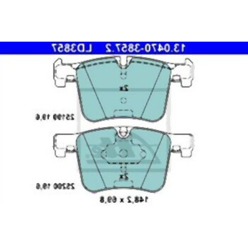 BMW F20 F21 F22 F23 F25 F26 F30 F31 F32 F33 F34 F36 وسادة الفرامل الأمامية سيراميك 34106859181 ATE