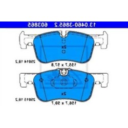 وسادات الفرامل الأمامية BMW F20 F21 F22 F23 34116850567 ATE