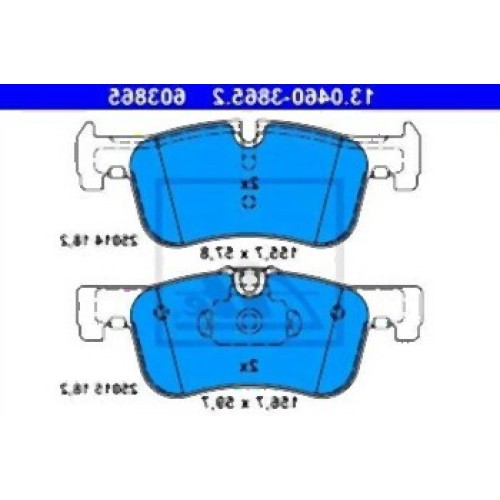 وسادات الفرامل الأمامية BMW F20 F21 F22 F23 34116850567 ATE