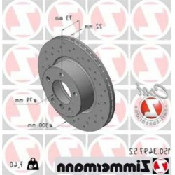 BMW F20 F21 F30 F31 F32 F33 F34 F36 قرص الفرامل الأمامي مجموعة رياضية من النوع المثقوب 34116792217 ZIMMERMANN