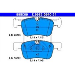 وسادات الفرامل الأمامية BMW F20 F21 F30 F31 F32 F33 F34 F36 34116850568 ATE