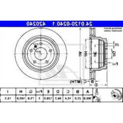 مجموعة أقراص الفرامل الخلفية BMW F30 F31 F32 F33 F34 F36 34216864900 ATE