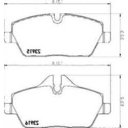 BMW MINI E81 E82 E87 E88 R56 R57 R58 R59 R60 R61 F54 F55 F56 F57 وسادة الفرامل الأمامية 34116774050 TEXTAR