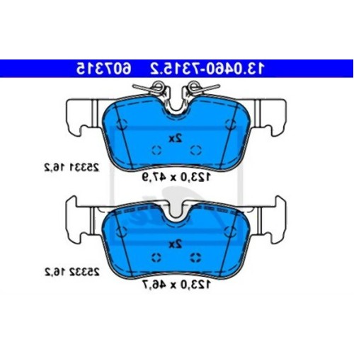 وسادات الفرامل الخلفية BMW MINI F39 F40 F45 F46 F48 F54 F60 34216859917 ATE