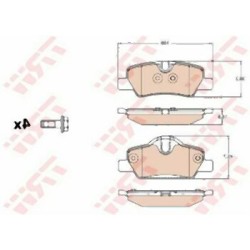 Mini F55 F56 F57 Pastilla de freno trasera 34216871299 TRW