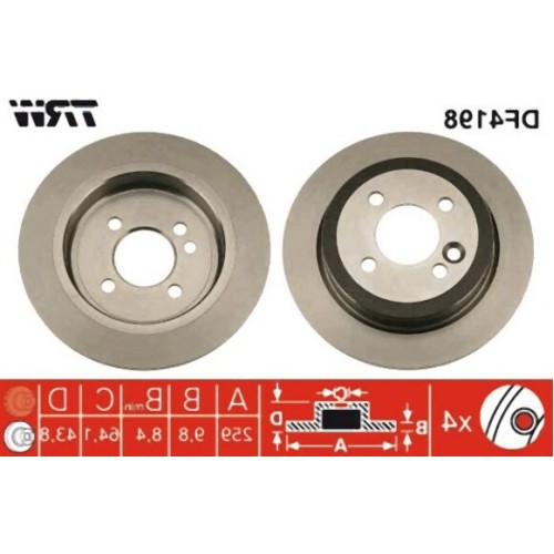 مجموعة أقراص الفرامل الخلفية Mini R50 R52 R53 R55 R56 R57 R58 R59 34211503070 TRW