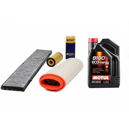 Bmw E46 الشاسيه 320d M47N محرك الصيانة الدورية مجموعة مرشحات Motul 5w30 5lt بدون ديزل