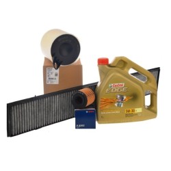 Bmw E90 Case 316i مجموعة فلاتر الصيانة الدورية مع زيت كاسترول 5W30