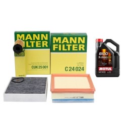 هيكل Bmw F20 قبل 2015 116d مجموعة فلتر الصيانة الدورية Mann Motul Oil